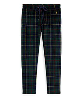 Polo Ralph Lauren Slim Fit Plaid Plush Velour Pajama Pants