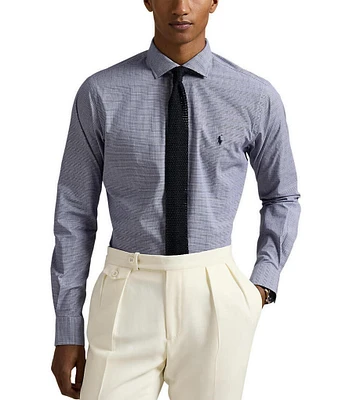 Polo Ralph Lauren Slim Fit Plaid Stretch Poplin Long Sleeve Woven Shirt