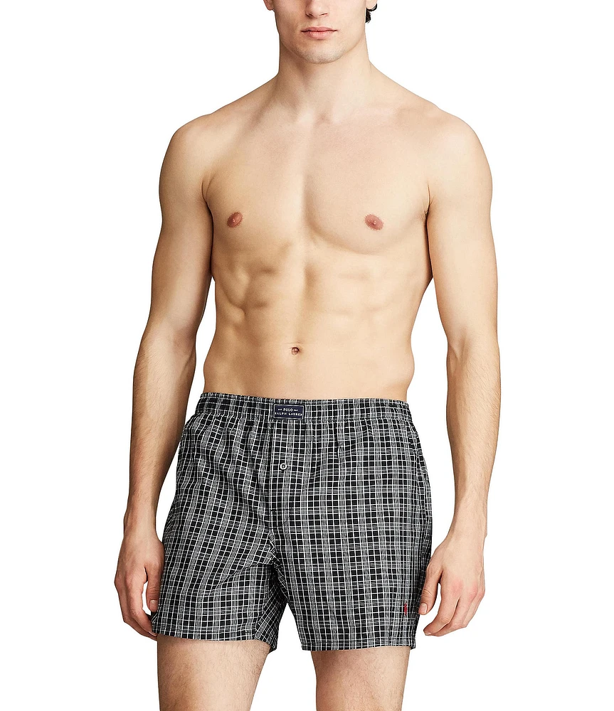 Polo Ralph Lauren Smith Black Plaid Woven Boxers