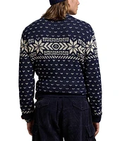 Polo Ralph Lauren Snowflake Print Cotton-Cashmere Sweater