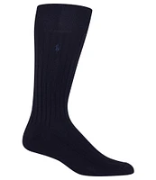 Polo Ralph Lauren Solid Cotton Rib Crew Socks