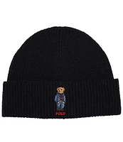 Polo Ralph Lauren Solid Denim Bear Beanie