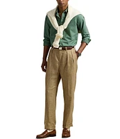 Polo Ralph Lauren Solid Garment-Dye Oxford Classic Fit Long Sleeve Woven Shirt