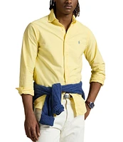 Polo Ralph Lauren Solid Garment-Dye Oxford Classic Fit Long Sleeve Woven Shirt