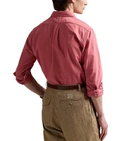 Polo Ralph Lauren Solid Garment-Dye Oxford Classic Fit Long Sleeve Woven Shirt