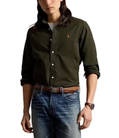 Polo Ralph Lauren Solid Garment-Dye Oxford Classic Fit Long Sleeve Woven Shirt