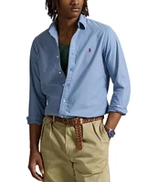 Polo Ralph Lauren Solid Garment-Dye Oxford Classic Fit Long Sleeve Woven Shirt
