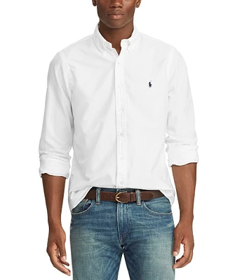 Polo Ralph Lauren Solid Garment-Dye Oxford Classic Fit Long Sleeve Woven Shirt