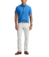 Polo Ralph Lauren Solid Garment-Dye Oxford Short Sleeve Woven Shirt