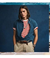 Polo Ralph Lauren Solid Linen Short Sleeve Woven Button Down Shirt