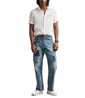 Polo Ralph Lauren Solid Linen Short Sleeve Woven Button Down Shirt