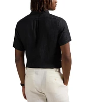Polo Ralph Lauren Solid Linen Short Sleeve Woven Shirt