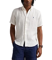 Polo Ralph Lauren Solid Linen Short Sleeve Woven Shirt