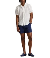 Polo Ralph Lauren Solid Linen Short Sleeve Woven Shirt