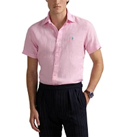 Polo Ralph Lauren Solid Linen Short Sleeve Woven Shirt