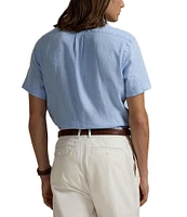 Polo Ralph Lauren Solid Linen Short Sleeve Woven Shirt