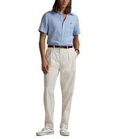Polo Ralph Lauren Solid Linen Short Sleeve Woven Shirt