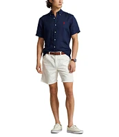 Polo Ralph Lauren Solid Linen Short Sleeve Woven Shirt