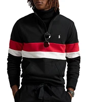 Polo Ralph Lauren Racing Stripe Interlock Quarter-Zip Pullover