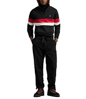 Polo Ralph Lauren Racing Stripe Interlock Quarter-Zip Pullover