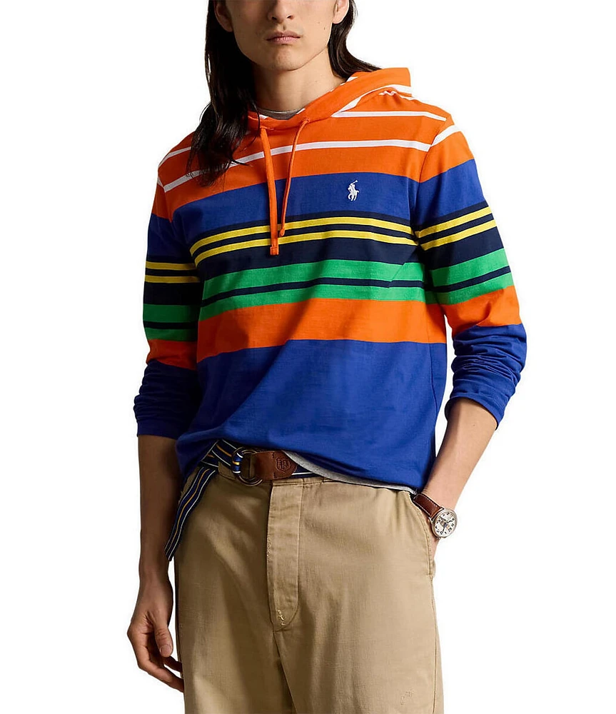 Polo Ralph Lauren Striped Jersey Long Sleeve Hooded T-Shirt