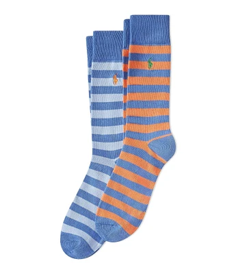 Polo Ralph Lauren Striped Slack Crew Socks 2-Pack