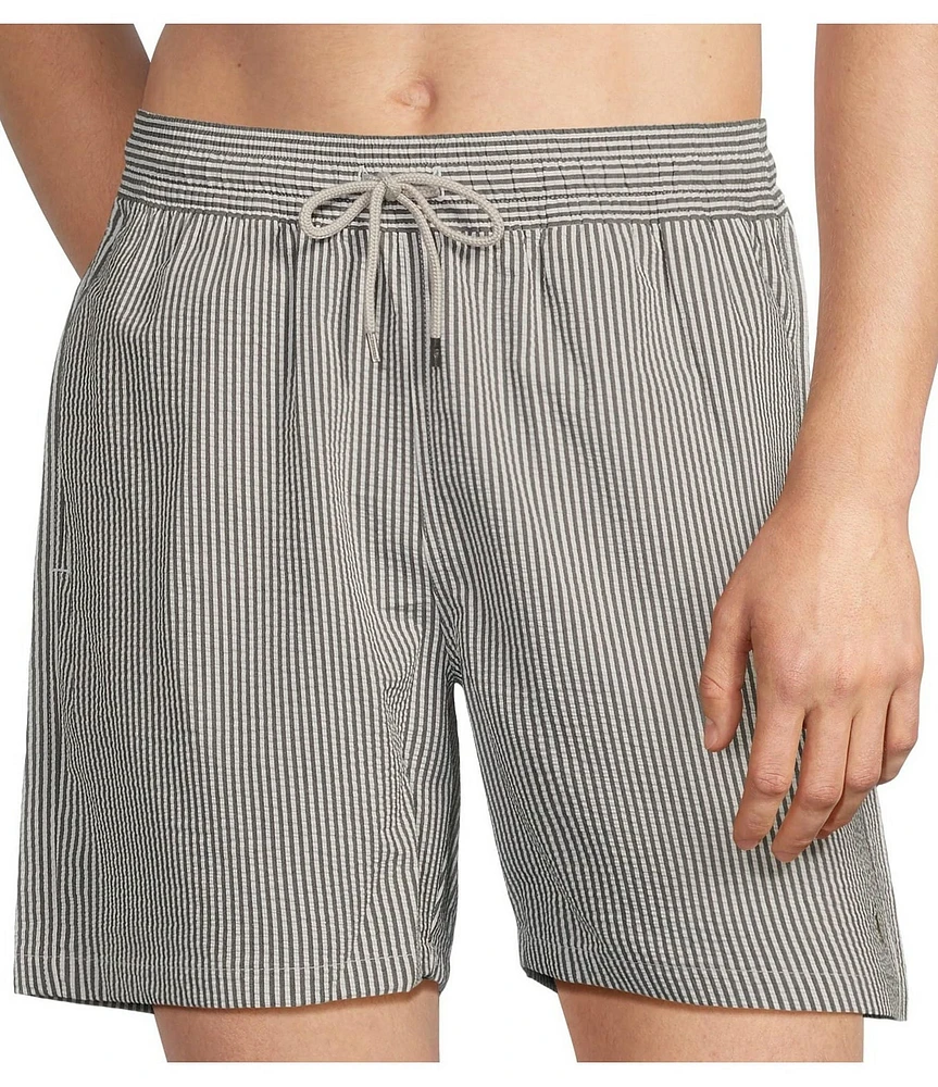 Polo Ralph Lauren Traveler Classic Bengal-Stripe 5.75 Inseam Swim Trunks