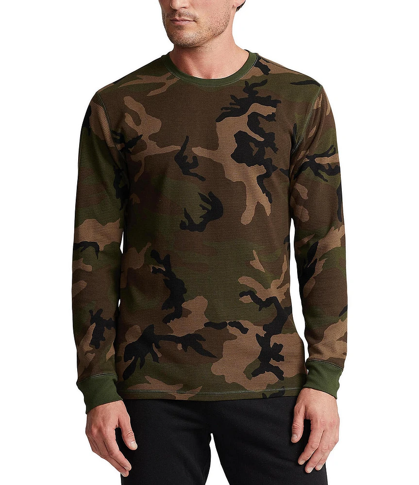 Polo Ralph Lauren Waffle Crew Camouflage Waffle-Knit Sleep Shirt