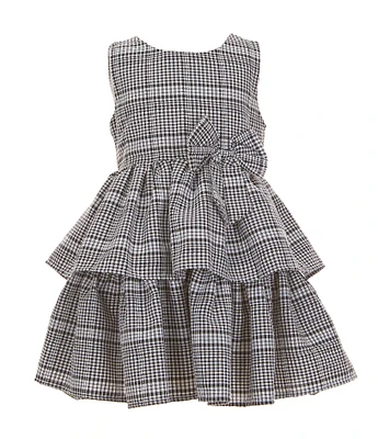 Popatu Little Girls 2-6X Sleeveless Plaid Printed Fit & Flare Dress
