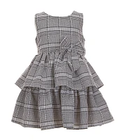 Popatu Little Girls 2-6X Sleeveless Plaid Printed Fit & Flare Dress