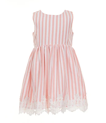 Popatu Little Girls 2-6X Sleeveless Striped Fit & Flare Dress