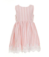 Popatu Little Girls 2-6X Sleeveless Striped Fit & Flare Dress