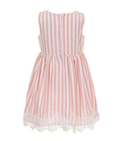 Popatu Little Girls 2-6X Sleeveless Striped Fit & Flare Dress