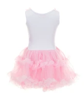 Popatu Little Girls 2T-6X Sleeveless Cupcake-Appliqued Tutu-Skirted Dress