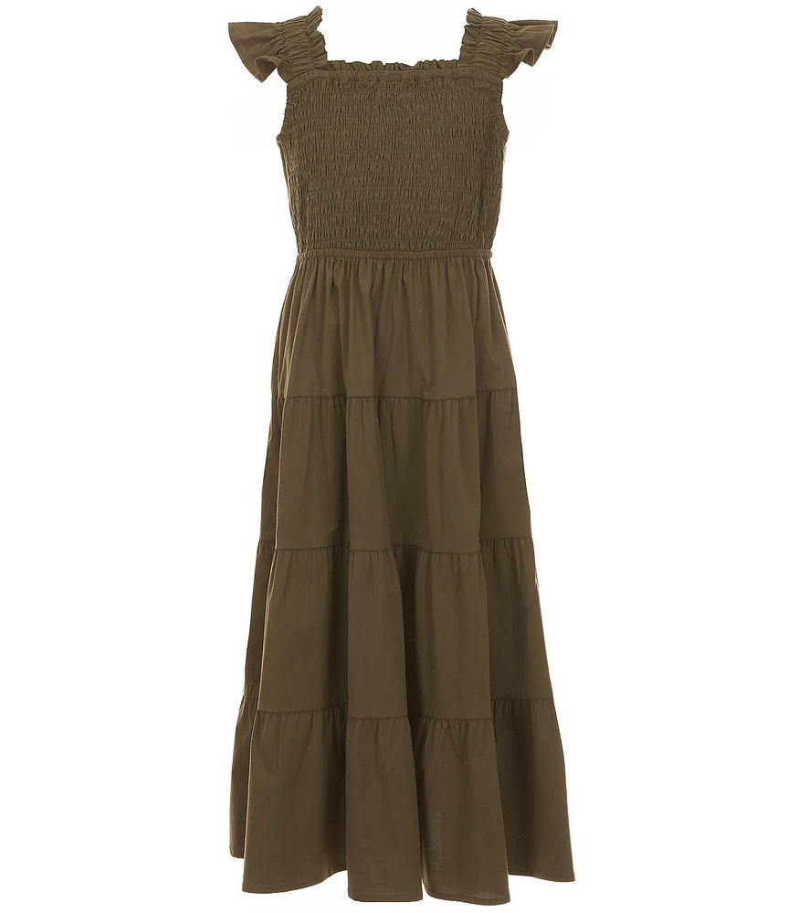 Poppies and Roses Big Girls Bow-Back Long Dress
