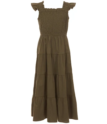Poppies and Roses Big Girls Bow-Back Long Dress