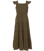 Poppies and Roses Big Girls Bow-Back Long Dress