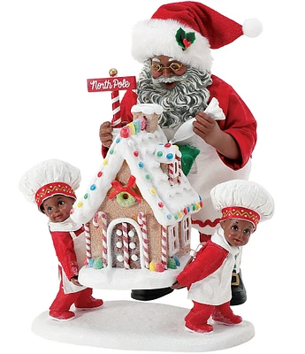 Possible Dreams Bon Appetit Little Bakers African American Santa Figurine Set