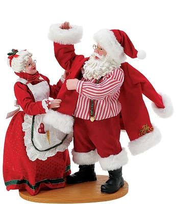 Possible Dreams Christmas Traditions Santa's New Suit Santa & Mrs. Claus Figurine