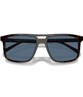 Prada Men's PRA22S 58mm Havana Rectangle Sunglasses