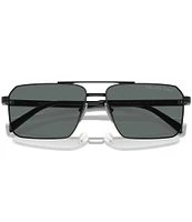 Prada Men's PRA57S 61mm Polarized Rectangle Sunglasses