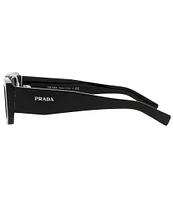 Prada Unisex PR 06YS 53mm Contrast Rim Rectangle Sunglasses