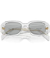 Prada Unisex PR 17WS 49mm Transparent Rectangle Sunglasses