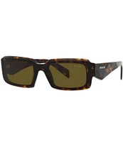 Prada Unisex PR 27ZS 54mm Tortoise Rectangle Sunglasses