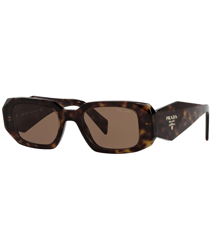 Prada Unisex PR17WS 49mm Tortoise Rectangle Sunglasses