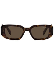 Prada Unisex PR17WS 49mm Tortoise Rectangle Sunglasses