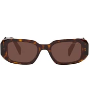 Prada Women's 49mm Glassy Tortoise Rectangle Sunglasses