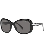 Prada Women's PR 04ZS 57mm Rectangle Polarized Sunglasses