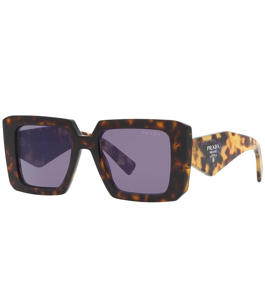 Prada Women's PR 04ZS 57mm Tortoise Rectangle Polarized Sunglasses