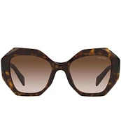 Prada Womens PR 16WS Tortoise 53mm Geometric Sunglasses